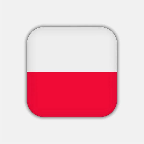 Bandiera Polonia Colori Ufficiali Illustrazione Vettoriale — Vettoriale Stock