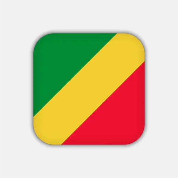 Republic Congo Flag Official Colors Vector Illustration — Wektor stockowy