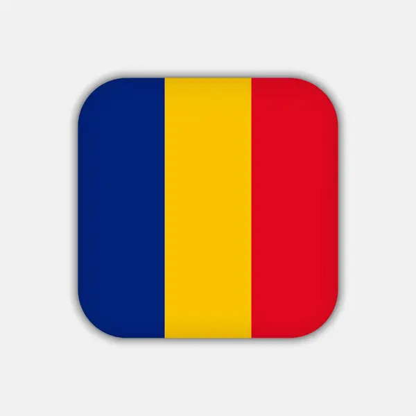 Bandiera Romania Colori Ufficiali Illustrazione Vettoriale — Vettoriale Stock