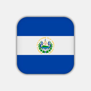 Salvador bayrağı, resmi renkler. Vektör illüstrasyonu.