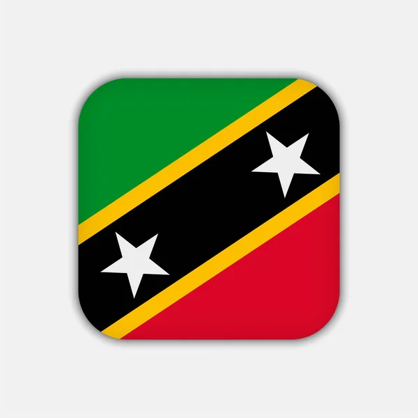 Saint Kitts Nevis Flag Official Colors Vector Illustration — Stock vektor