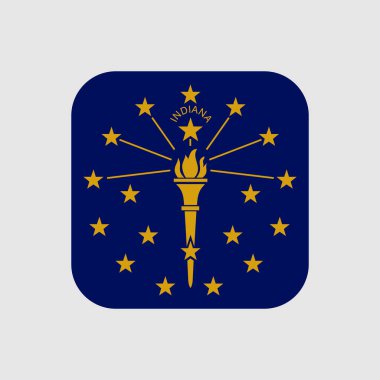 Indiana state flag. Vector illustration.