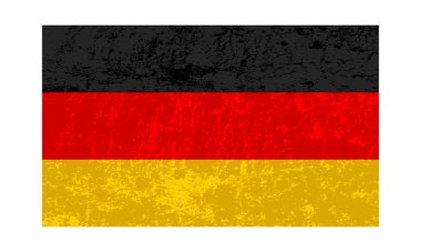 Germany grunge flag, official colors and proportion. Vector illustration.
