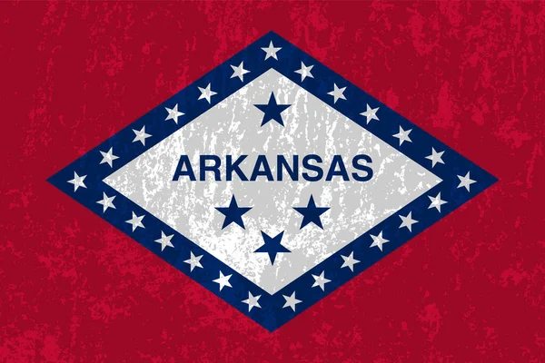 Arkansas state grunge flag. Vector illustration.