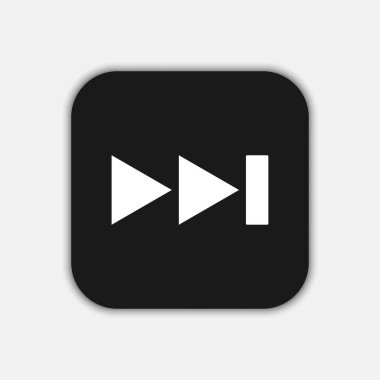 Siyah geri sarma tuşu, düz dizayn biçimi