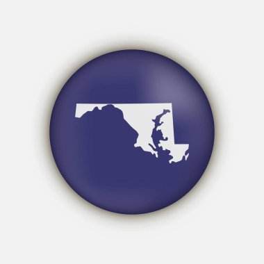 Uzun gölgeli Maryland eyalet çember haritası