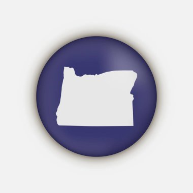 Oregon eyalet çember haritası uzun gölgeli