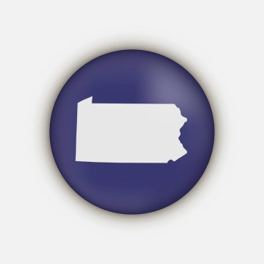 Pennsylvania eyalet çember haritası uzun gölgeli