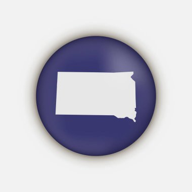 Uzun gölgeli Güney Dakota eyalet çember haritası