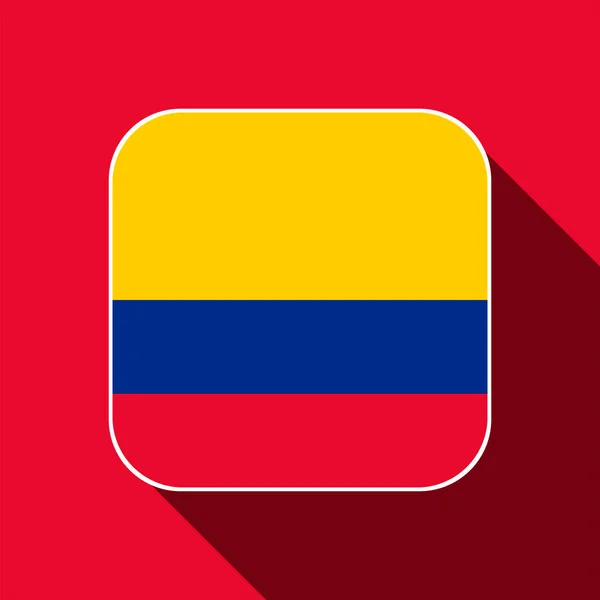Colombia Flag Official Colors Vector Illustration — Archivo Imágenes Vectoriales