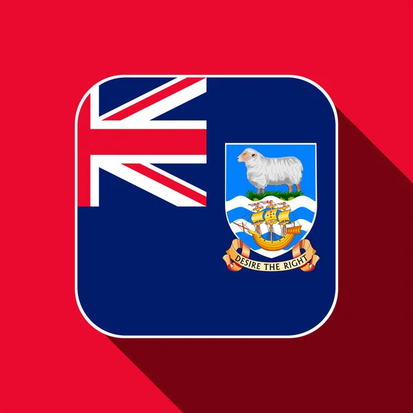 Falklandeilanden Vlag Officiële Kleuren Vectorillustratie — Stockvector