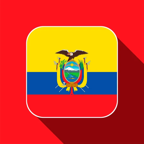 厄瓜多尔国旗 官方的颜色矢量说明 — 图库矢量图片