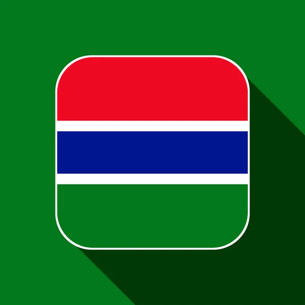 Gambia Vlag Officiële Kleuren Vectorillustratie — Stockvector