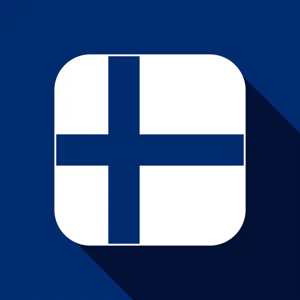 Finland Flag Official Colors Vector Illustration —  Vetores de Stock