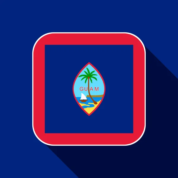 Guam Bayrağı Resmi Renkler Vektör Illüstrasyonu — Stok Vektör