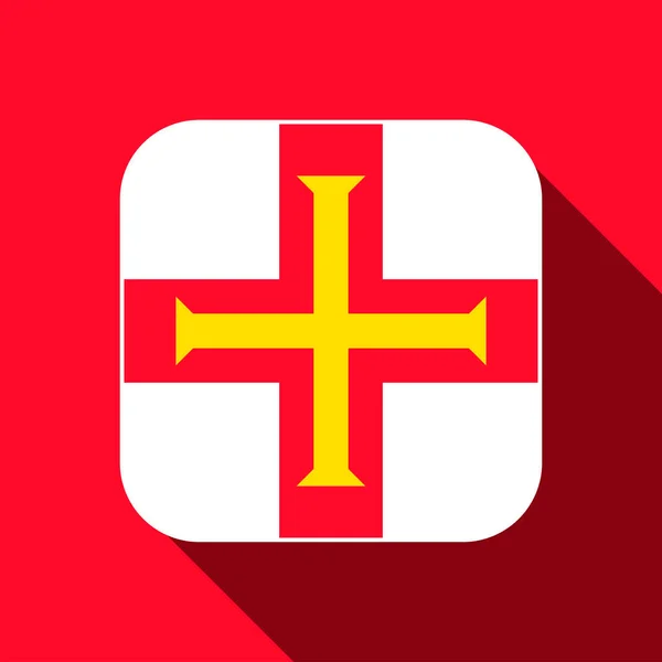 Guernsey Flag Official Colors Vector Illustration — Stockový vektor