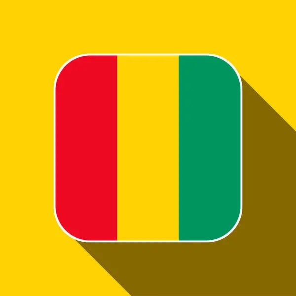 Guinea Flag Official Colors Vector Illustration — Vetor de Stock