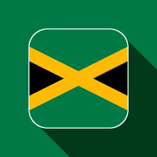 Bandiera Giamaicana Colori Ufficiali Illustrazione Vettoriale — Vettoriale Stock