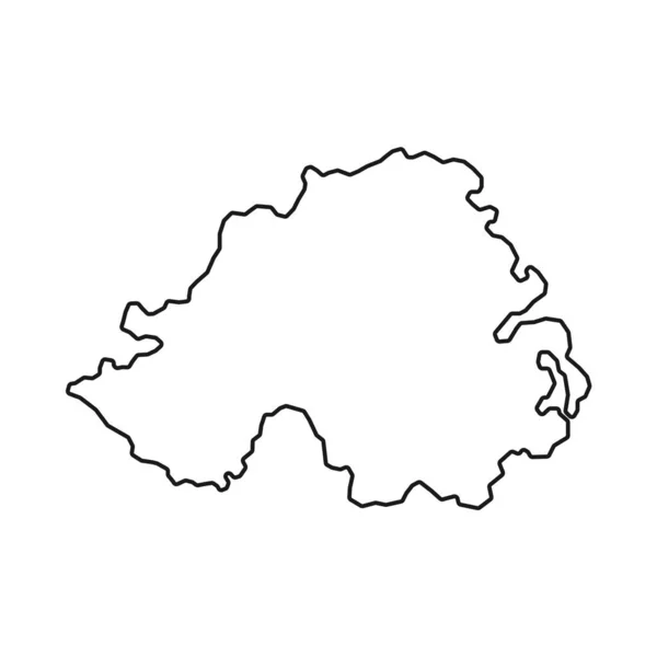 Nothern Ireland Region Map Приклад Вектора — стоковий вектор