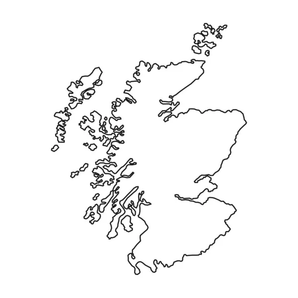 スコットランド 英国地域地図 ベクターイラスト — ストックベクタ