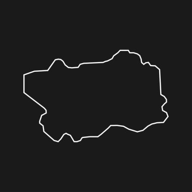 Aosta Valley Map. Region of Italy. Vector illustration.