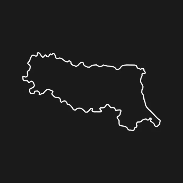 Emilia Romagna Χάρτης Περιφέρεια Της Ιταλίας Εικονογράφηση Διανύσματος — Διανυσματικό Αρχείο
