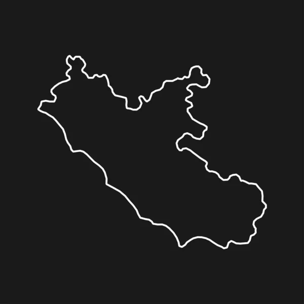 Карта Лацио Регион Италии Векторная Иллюстрация — стоковый вектор