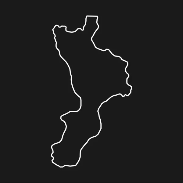 Calabria Map Region Italy Vector Illustration — 图库矢量图片