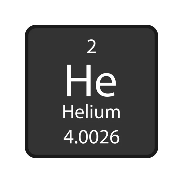 Símbolo Hélio Elemento Químico Tabela Periódica Ilustração Vetorial — Vetor de Stock