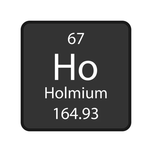 Symbol Holmium Chemický Prvek Periodické Tabulky Vektorová Ilustrace — Stockový vektor