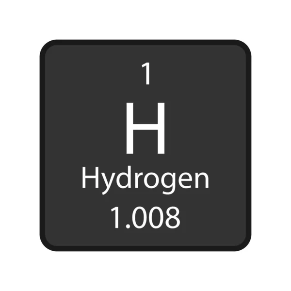 Hydrogen Symbol Chemical Element Periodic Table Vector Illustration — Stock Vector