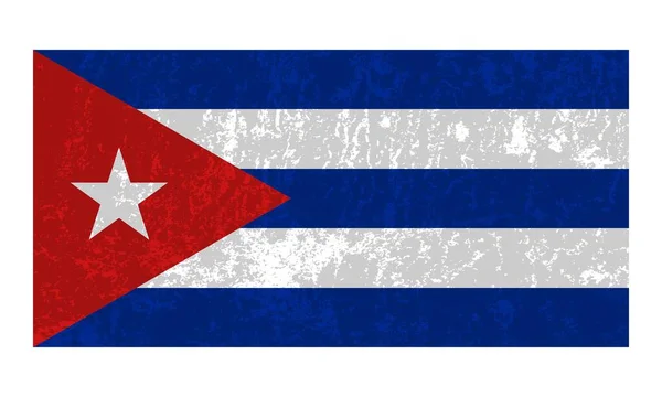 Drapeau Grunge Cuba Couleurs Officielles Proportions Illustration Vectorielle — Image vectorielle
