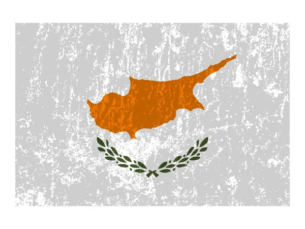 Bandera Grunge Chipre Colores Oficiales Proporción Ilustración Vectorial — Archivo Imágenes Vectoriales