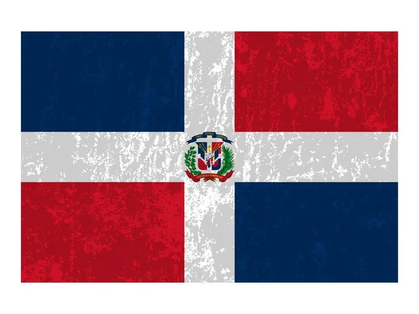 Dominicaanse Republiek Vlag Officiële Kleuren Proportie Vectorillustratie — Stockvector