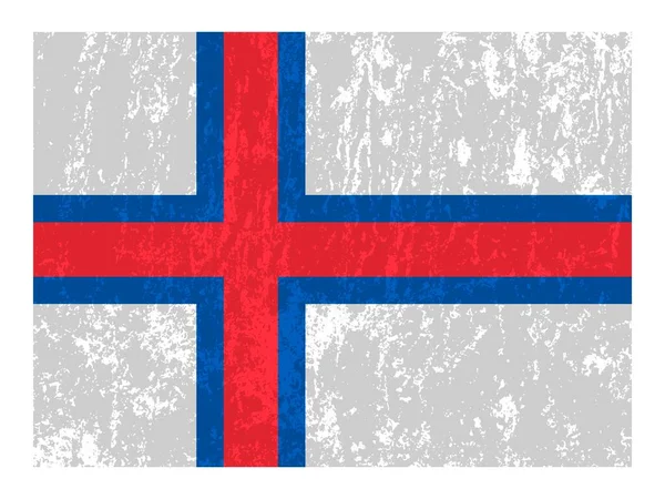 Bandera Grunge Islas Feroe Colores Oficiales Proporción Ilustración Vectorial — Archivo Imágenes Vectoriales