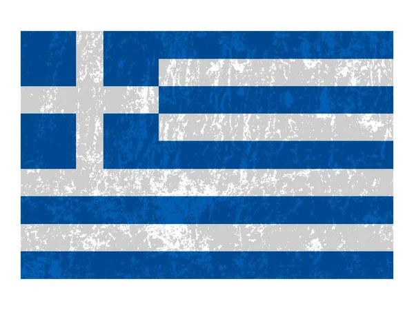 Grecia Bandera Grunge Colores Oficiales Proporción Ilustración Vectorial — Vector de stock