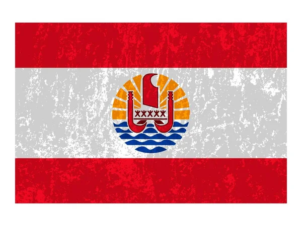 フランス領ポリネシアの旗 公式の色と割合 ベクターイラスト — ストックベクタ
