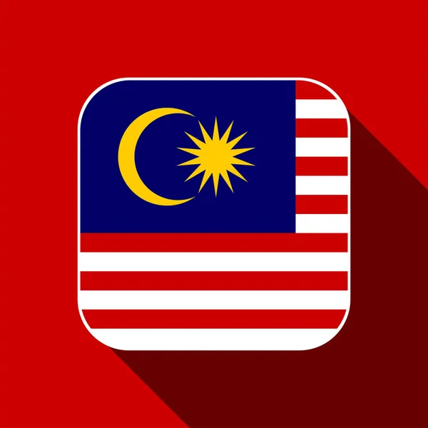 Malaysia Flag Official Colors Vector Illustration — Stock vektor
