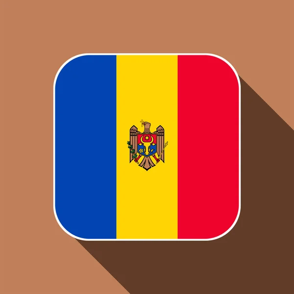 Moldova Flag Official Colors Vector Illustration —  Vetores de Stock