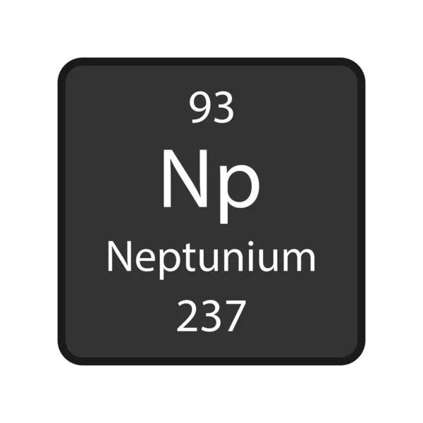 Neptunium Symbol Chemical Element Periodic Table Vector Illustration — Image vectorielle