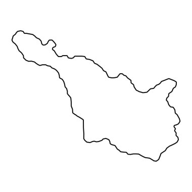 Bremen eyalet haritası. Vektör illüstrasyonu.