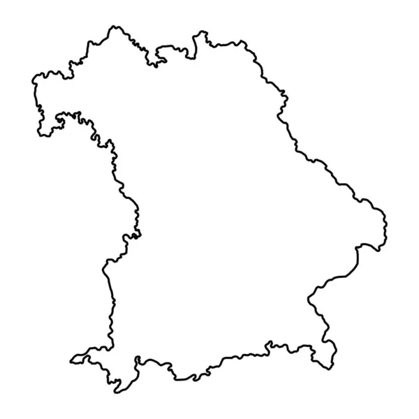 Κρατικός Χάρτης Βαυαρίας Εικονογράφηση Διανύσματος — Διανυσματικό Αρχείο