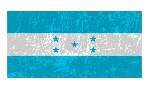 Honduras Grunge Flag Colori Ufficiali Proporzione Illustrazione Vettoriale — Vettoriale Stock