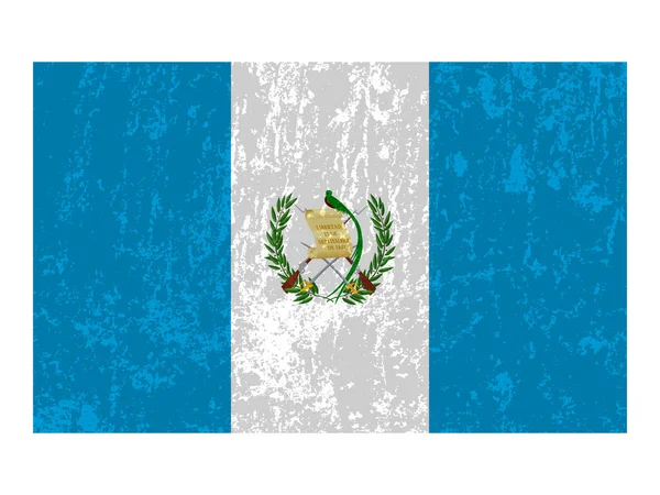 Guatemala Grunge Flagga Officiella Färger Och Proportioner Vektorillustration — Stock vektor