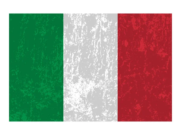 Италия Гранж Флаг Официальные Цвета Пропорции Векторная Иллюстрация — стоковый вектор