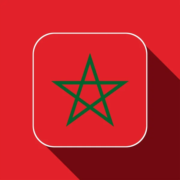 Morocco Flag Official Colors Vector Illustration — Stockvektor