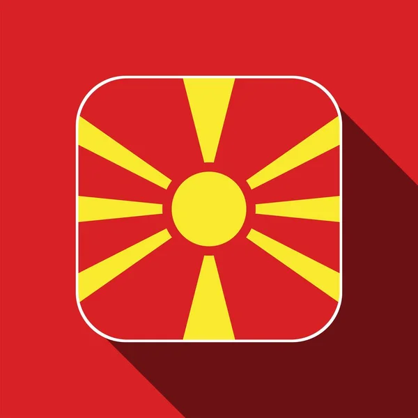 North Macedonia Flag Official Colors Vector Illustration — Archivo Imágenes Vectoriales