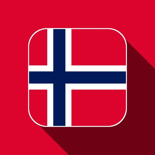 Flaga Norwegii Oficjalne Kolory Ilustracja Wektora — Wektor stockowy