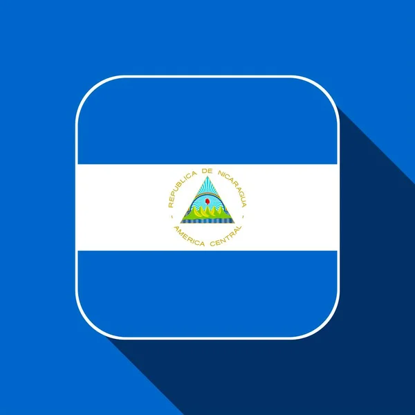 Nicaragua Flag Official Colors Vector Illustration — Vector de stock