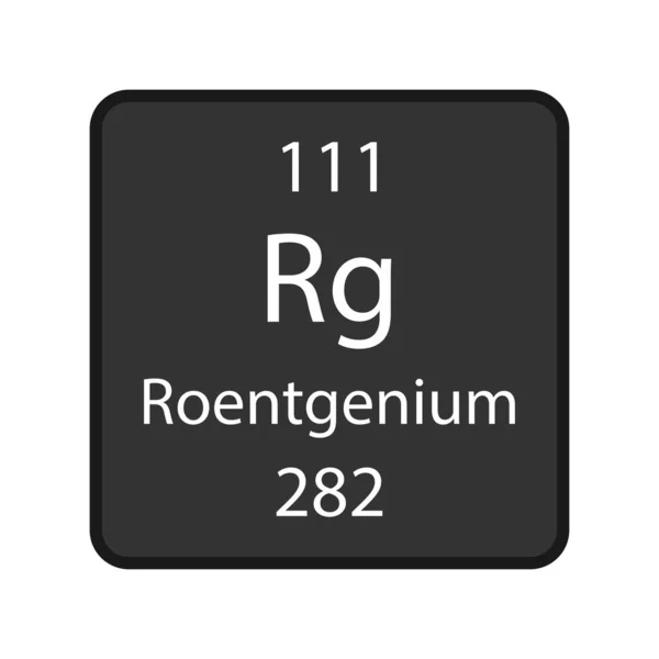 Roentgenium Symbol Chemical Element Periodic Table Vector Illustration — Archivo Imágenes Vectoriales